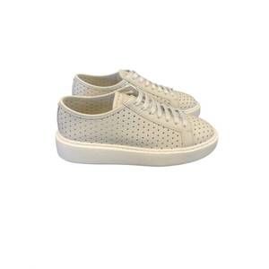 NEW SANTONI women's cleanic 2 donna sneaker in soft white
